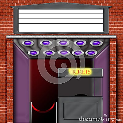 Movie Theater Times on Movie Theater Stock Photo   Image  395960