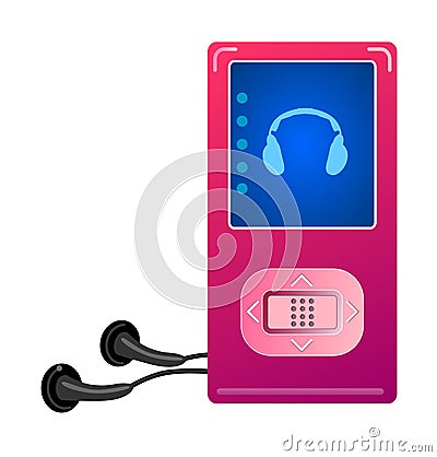 Pink  Player on Royalty Free Illustration  Mp3 Player Pink  Image  3196768