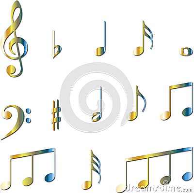 images of music notes symbols. MUSIC NOTES SYMBOLS SET