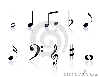 Royalty Free Stock Photo: Music notes symbols