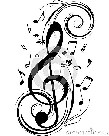 Music Wallpaper on Music Notes Stock Image   Image  7544001