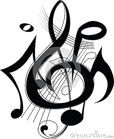 musical notes vector. MUSICAL LINES WITH NOTES.