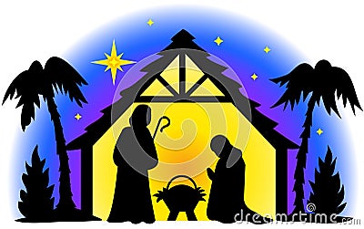 Nativity Silhouette Clip Art