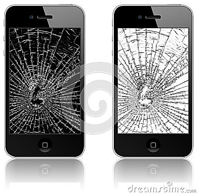  Apple Iphone on Home   Editorial Image  New Apple Iphone 4 Broken
