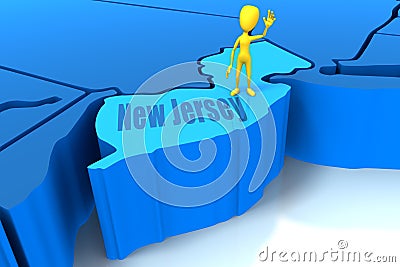  Jersey Computer Stores on New Jersey State Outline With Yellow Stick Figure  Click Image To