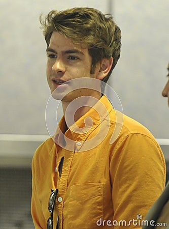 Spiderman on New Spiderman Actor Andrew Garfield At Lax Royalty Free Stock Images