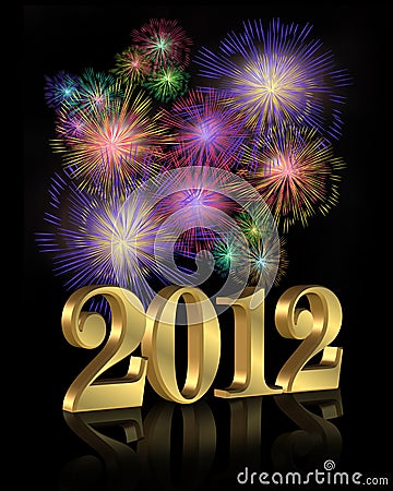  Year Free  on Royalty Free Stock Photo  New Year 2012 Fireworks  Image  17690415
