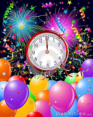 Free  Years Backgrounds on Royalty Free Stock Photography  New Year Midnight Clock Background