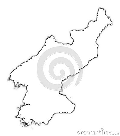 north korea map. NORTH KOREA OUTLINE MAP (click