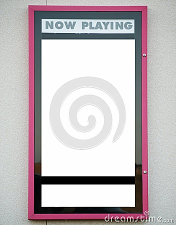 Movies  Playing Theaters on Blank Now Playing Sign For Movie Theater