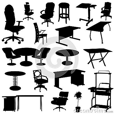 Home Office Furniture  on Home   Royalty Free Stock Photos  Office Furniture Set