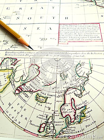 map of arctic region. OLD AGED MAP OF ARCTIC CIRCLE