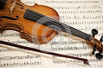 old-violin-and-bow-on-musical-notes-thumb12593657.jpg