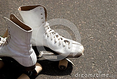 Olden Roller Skates Stock Photo