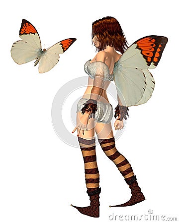 Orange Tip Butterfly Fairy - 1 
