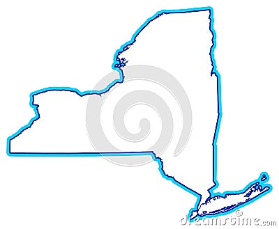 new york state map outline. OUTLINE OF NEW YORK STATE