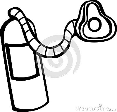 Royalty Free Stock Image: Oxygen tank and mask