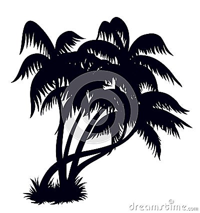 Free Palm Tree on Royalty Free Stock Image  Palm Trees Silhouette 2