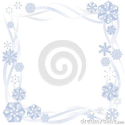 Royalty Free Stock Image: Paper snowflake border