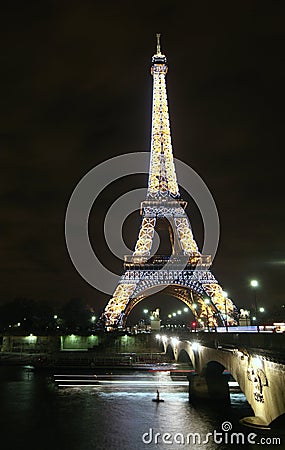 Eiffel Tower Picture Night on Royalty Free Stock Image  Paris Eiffel Tower At Night  Image  18339646