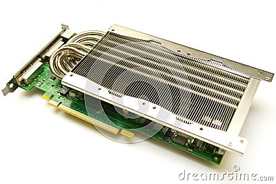 Graphic Card on Home   Stock Photo  Passive Cooling System With Graphic Card
