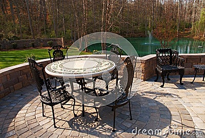 Home Patio Furniture on Home   Royalty Free Stock Image  Patio Furniture Backyard