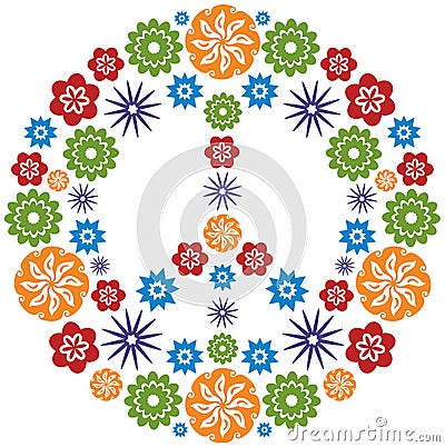 Love Flowers Pictures on Peace And Love Symbol Made Of Flowers   Multicolor Stock Photo   Image