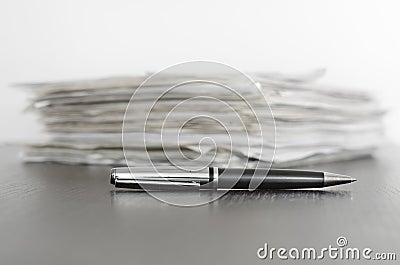 Pen And Contracts Royalty Free Stock Image - Image: 20486356