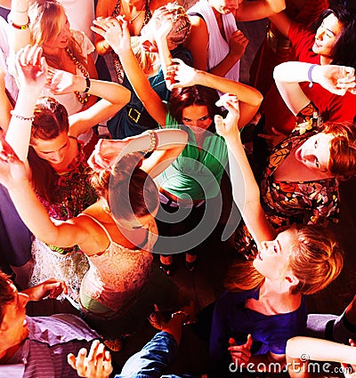 people dancing at a party. PEOPLE DANCING IN A BAR OR