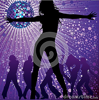 people dancing in a club. PEOPLE DANCING IN NIGHT-CLUB