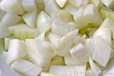Stock Photo: Pieces of white onions