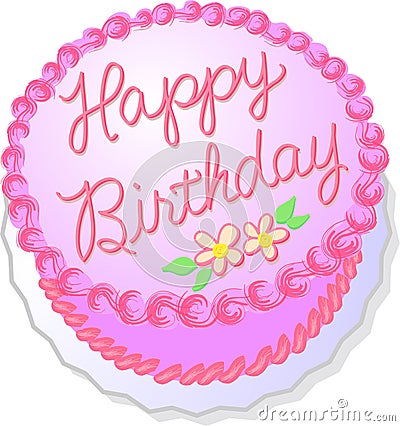 Birthday Cake Clip  Free on Pink Birthday Cake Royalty Free Stock Photography   Image  4949727
