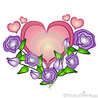 clipart hearts and roses. PINK HEART ROSES CLIP ART