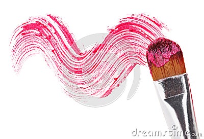 Free Samples Makeup on Free Stock Photo  Pink Lipstick Stroke  Sample  With Makeup Brush