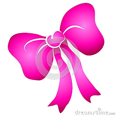 PINK TIED RIBBON BOW CLIPART (click image to zoom)