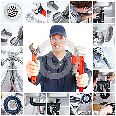 Plumber on Home   Royalty Free Stock Photos  Plumber