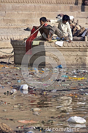 Polluted River Ganges