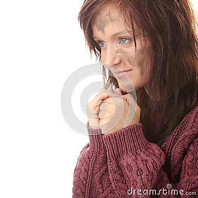Dirty Pictures Women on Home   Royalty Free Stock Photography  Poor Woman
