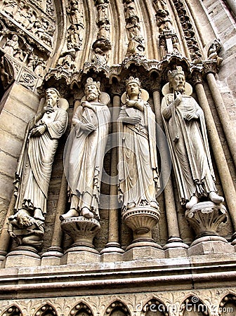 Portal sculptures of Notre Dame cathedral
