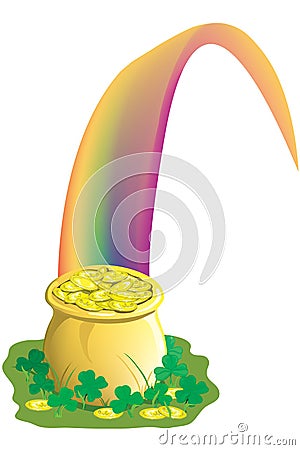 Pot Of Gold At The End Of The Rainbow