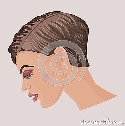 Royalty Free Stock Photography: pretty woman with a short hairstyle
