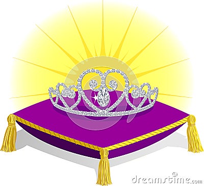 princess crown clipart. PRINCESS TIARA ON PILLOW/EPS