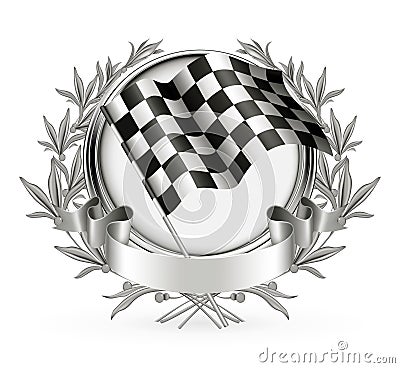 Auto Racing Trophy on Vector Illustration  Racing Emblem  Image  20164444