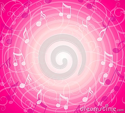 Pink Wallpaper on Radial Circular Lines Coming From A Glowing Center In Pink And White