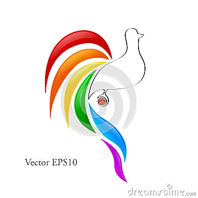 Logo Design  Business on Rainbow Bird Logo Stock Photo   Image  18752900
