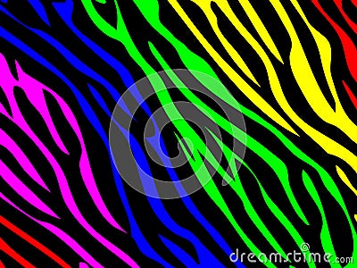 Rainbow Background on Rainbow Zebra Print Royalty Free Stock Photos   Image  17672598