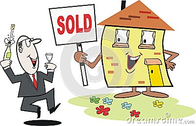 Real Estate Comps on Real Estate Cartoon Royalty Free Stock Photos   Image  13195508