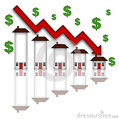 Real Estate  on Free Stock Photography  Real Estate Home Values Going Down Graph