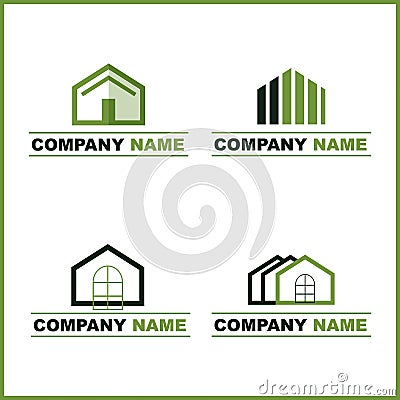 Real Estate Company on Set Of Four Real Estate Logo For Your Company Isolated On White Eps