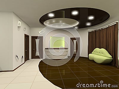 Interior Design Furniture on Reception Interior Design Hall With Furniture Royalty Free Stock